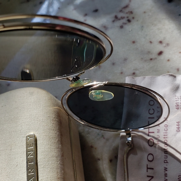 Chloe Women's CE114S CE/114/S 731 Gold/Grey Crystal Fashion Round Sunglasses - Picture 13 of 16